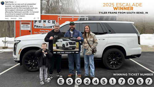 Prize won by Tyler Frame
