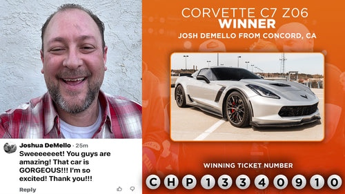 Prize won by Josh DeMello