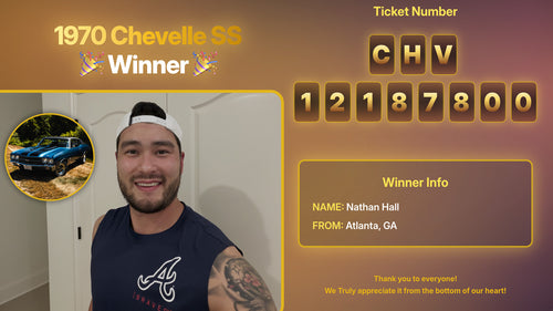 Prize won by Nathan Hall