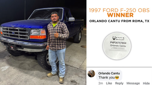 Prize won by Orlando Cantu