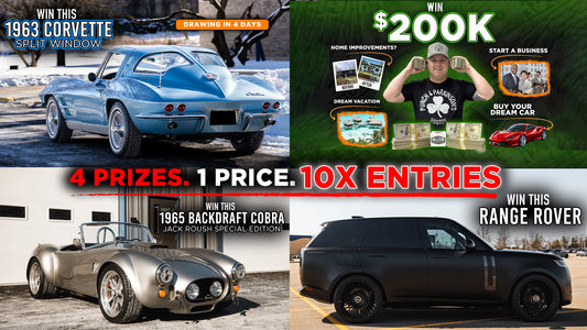 Giveaway Tickets - 10 for 1 - 1963 Corvette Split Window + $200k Cash + 1965 Backdraft Cobra + Range Rover - KL