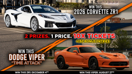 Giveaway Tickets - 10 for 1 - 2026 Corvette ZR1 + Dodge Viper Time Attack - KL