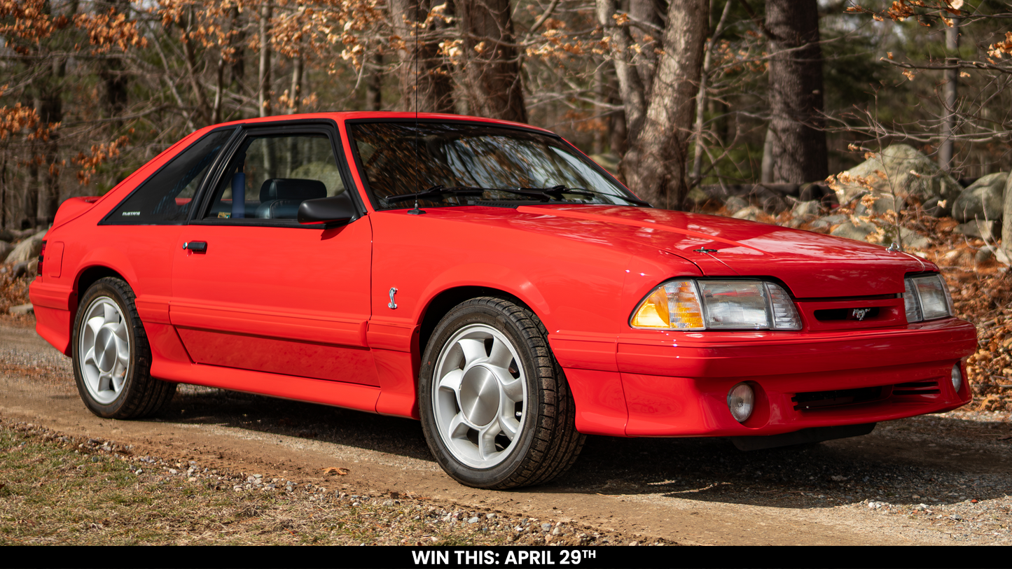Giveaway Tickets - 1993 Ford Mustang Cobra - One Entry