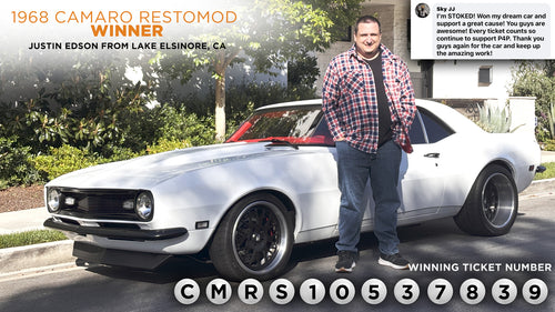 Prize won by Justin Edson